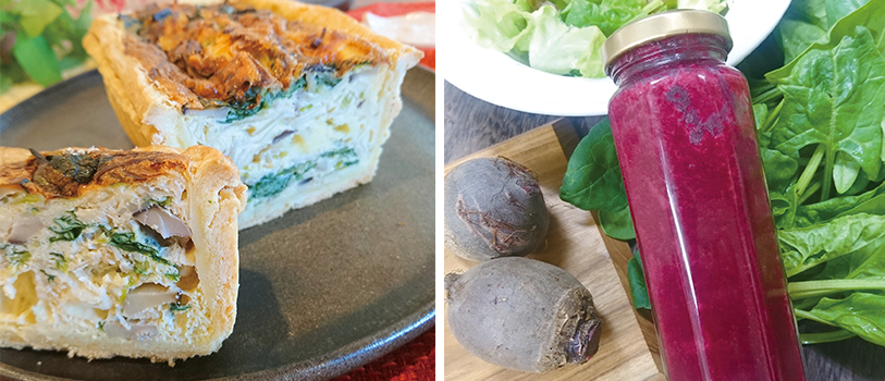 野菜ソムリエハコがお教えする 冬の下野野菜キッシュとピンクのドレッシング